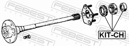 KITCH Febest Підшипник ступиці задньої