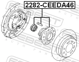 2282CEEDA46 Febest Маточина задня