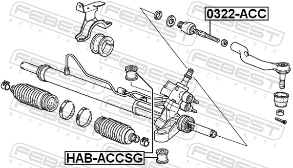 0322ACC Febest Тяги кермові