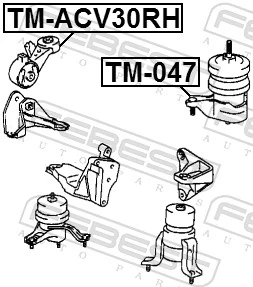 TMACV30RH Febest Подушка (опора) двигуна, права верхня