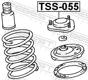 TSS055 Febest Кріплення переднього амортизатора