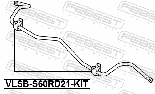 VLSBS60RD21KIT Febest Прокладка стабільзатора заднього