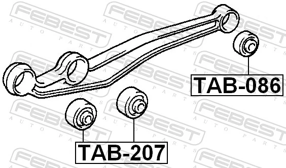 TAB086 Febest Сайлентблок переднього нижнього важеля