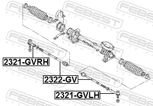 2322GV Febest Тяги кермові