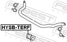 HYSBTERF Febest Втулка стабілізатора переднього