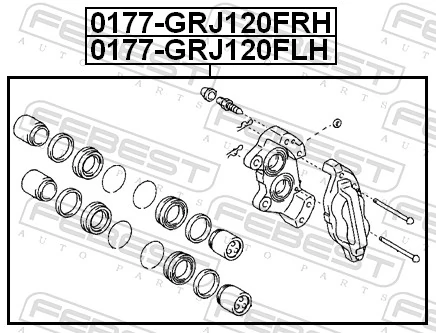 0177GRJ120FRH Febest Супорт гальмівний передній правий