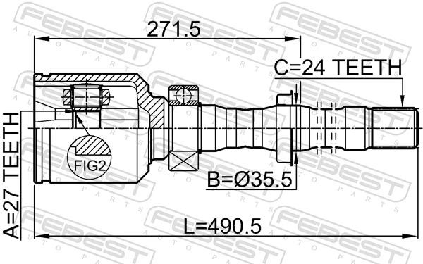 Купити ШРУС внутрішній правий Toyota RAV4 III A3