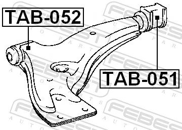 TAB052 Febest Сайлентблок переднього нижнього важеля