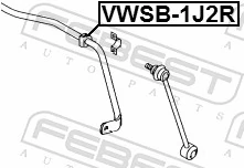 VWSB1J2R Febest Гумка заднього стабілізатора
