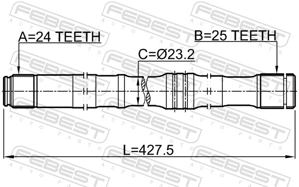 0112ZNR10LH Febest Привід лівий