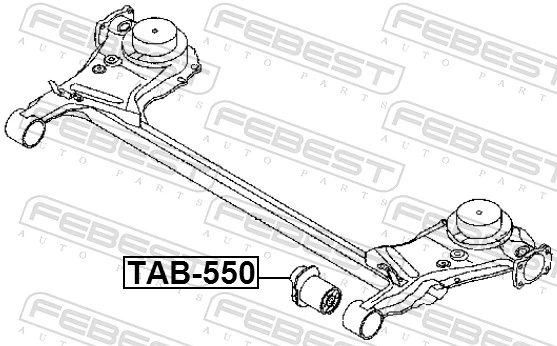 TAB550 Febest Сайлентблок балки моста