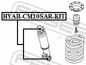 HYABCM10SARKIT Febest Сайлентблок амортизатора заднього