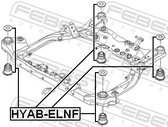 HYABELNF Febest Подушка передньої балки