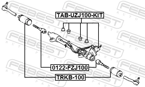 TRKB100 Febest Пильник рульової