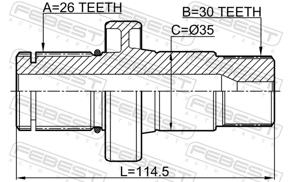 2312TRANST5 Febest Промвал
