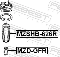 MZSHB626R Febest Пильник стійки задньої