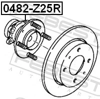 0482Z25R Febest Маточина задня