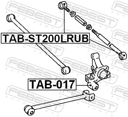 TABST200LRUB Febest Сайлентблок тяги поперечної, задньої підвіски