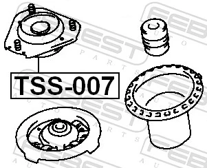 TSS007 Febest Кріплення переднього амортизатора