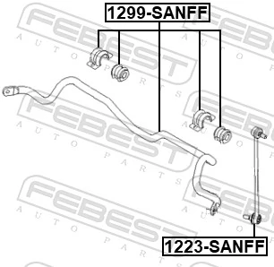 1223SANFF Febest Тяга переднього стабілізатора