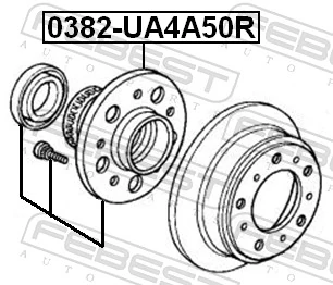 0382UA4A50R Febest Маточина задня