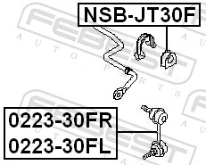 NSBJT30F Febest Втулка стабілізатора переднього
