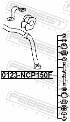 0123NCP150F Febest Тяга переднього стабілізатора