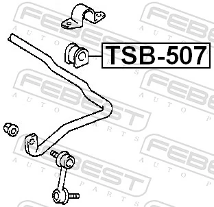 TSB507 Febest Втулка стабілізатора переднього