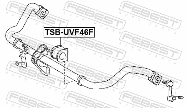 TSBUVF46F Febest Втулка стабілізатора переднього