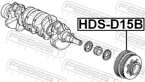 HDSD15B Febest Демпфер колінвалу