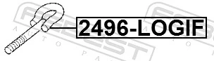 2496LOGIF Febest Крюк буксирувальний передній