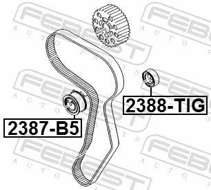 2388TIG Febest Паразитний провідний ролик