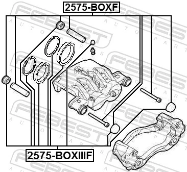 2575BOXF Febest Ремкомплект гальмівної системи