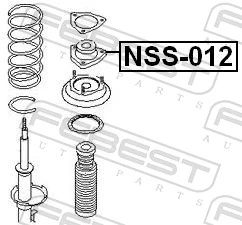 NSS012 Febest Опора амортизатора