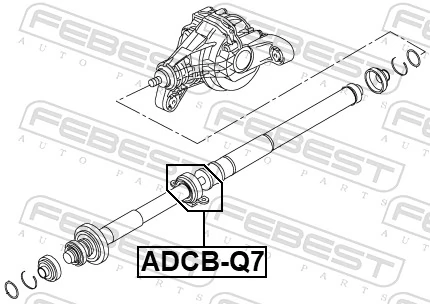 ADCBQ7 Febest Підвісний підшипник карданного валу