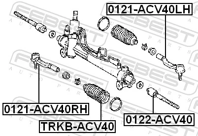 0122ACV40 Febest Тяги кермові