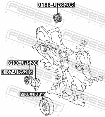 Натяжний ролик Lexus GS седан (S19) (2005 - 2011) ціна, від 10.40 USD