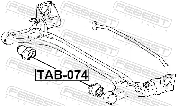 TAB074 Febest Сайлентблок балки моста