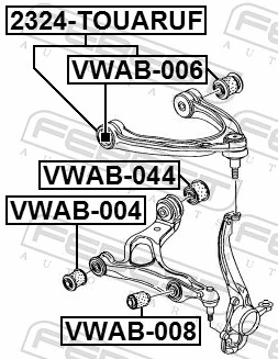 VWAB044 Febest Сайлентблок переднього нижнього важеля