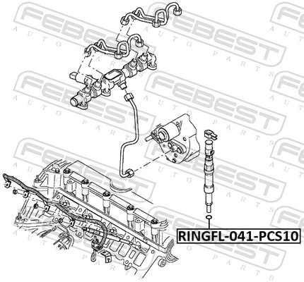 RINGFL041PCS10 Febest Кільце інжектора
