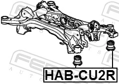 HABCU2R Febest Сайлентблок балки моста