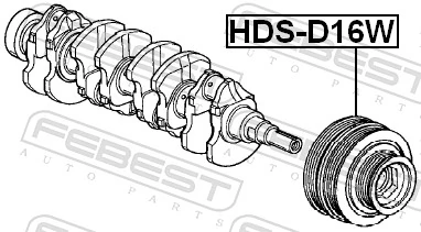 HDSD16W Febest Демпфер колінвалу