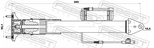 Купити 2631AS Magneti Marelli Стійка амортизатора задня