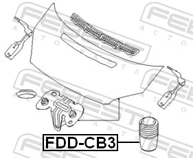 FDDCB3 Febest Буфер / відбійник капота