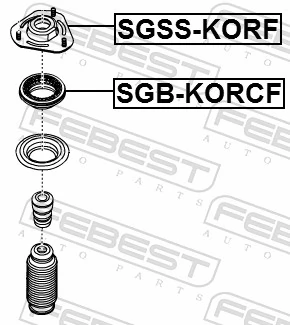 SGBKORCF Febest Підшипник опори амортизатора