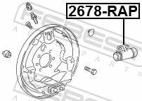 2678RAP Febest Циліндр гальмівний колісний/робітник, задній