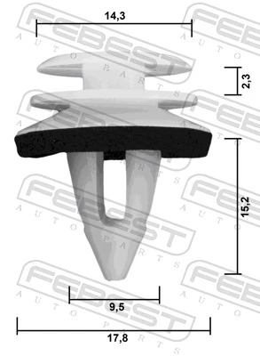BF0633340052 Bapmic Пістон (кліп) кріплення обшивки дверей