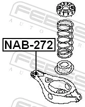 NAB272 Febest Сайлентблок задньої тяги