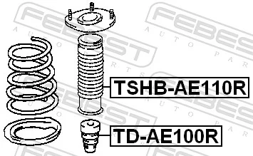 TSHBAE110R Febest Пильник стійки задньої