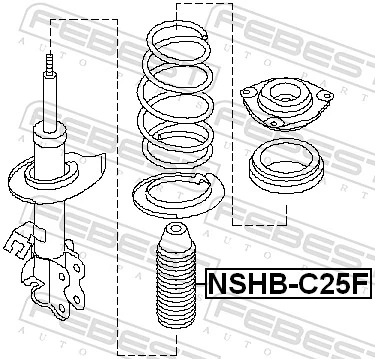 NSHBC25F Febest Пильник стійки передньої